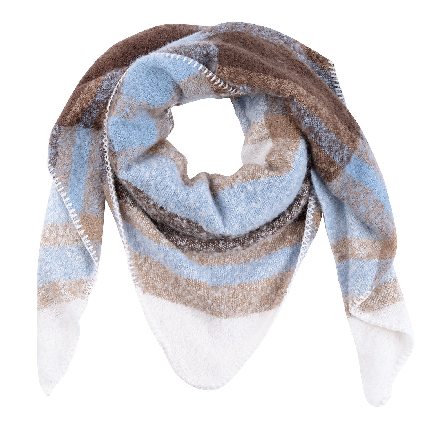 Bouclé Dreiecktuch aus recyceltem Polyester