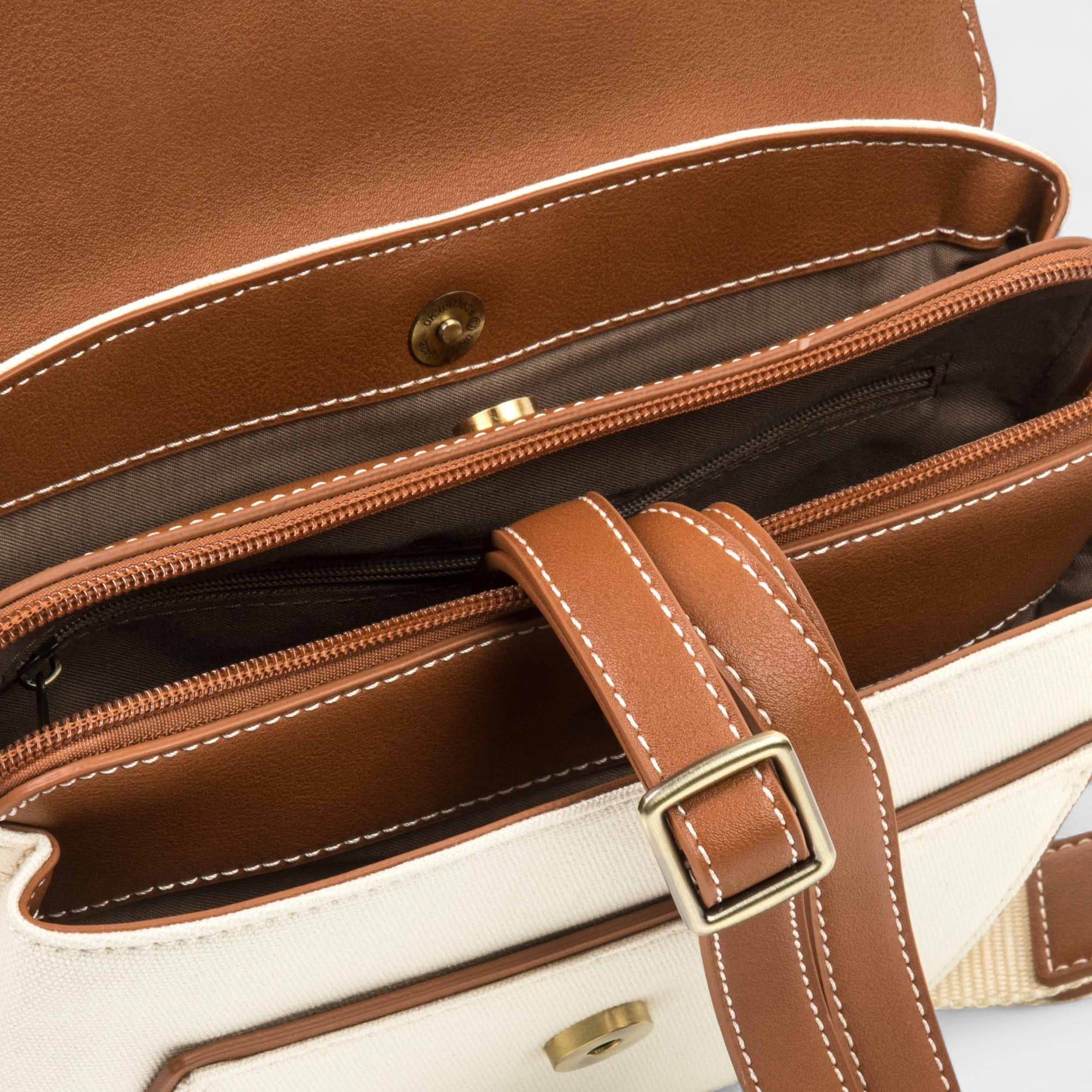 Sac bandoulière beige