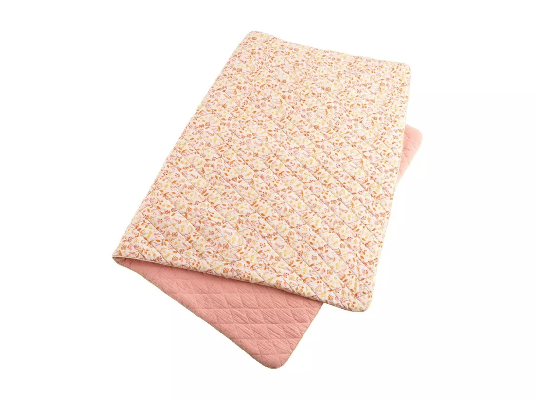 Couvre lit bébé en coton rose