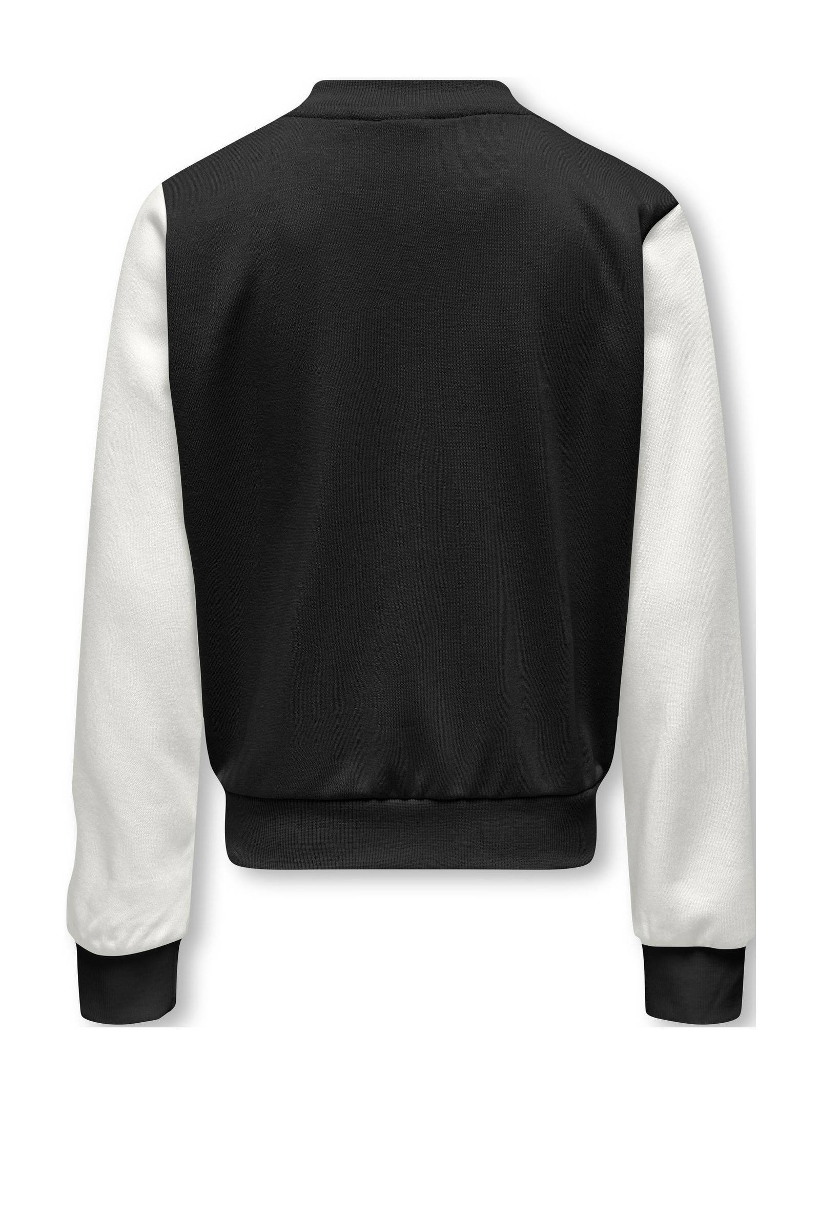 ONLY baseball vest KOGBOLETTE zwart/wit