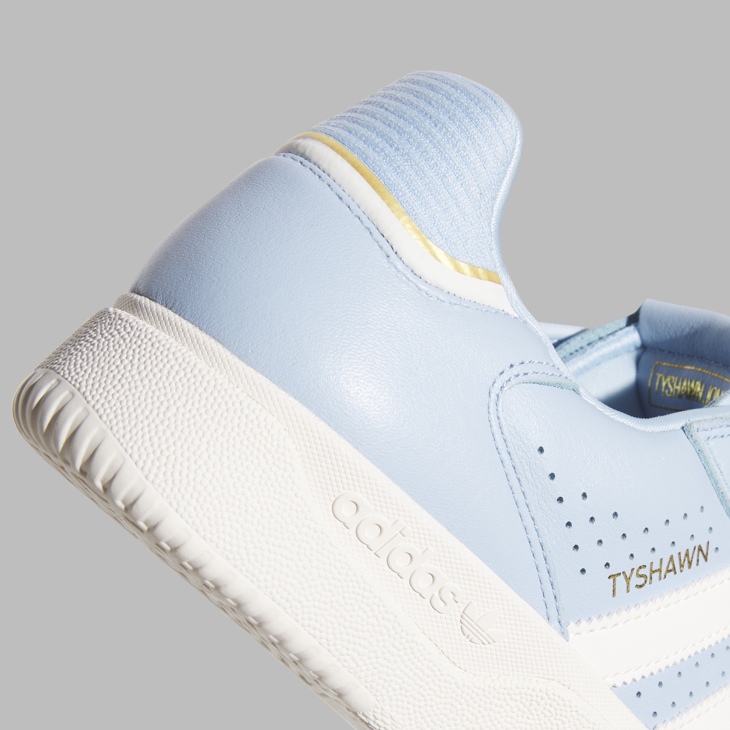 Adidas Skateboarding Tyshawn Low Clear Blue White Gold Metallic 5.5 US / 38 EU