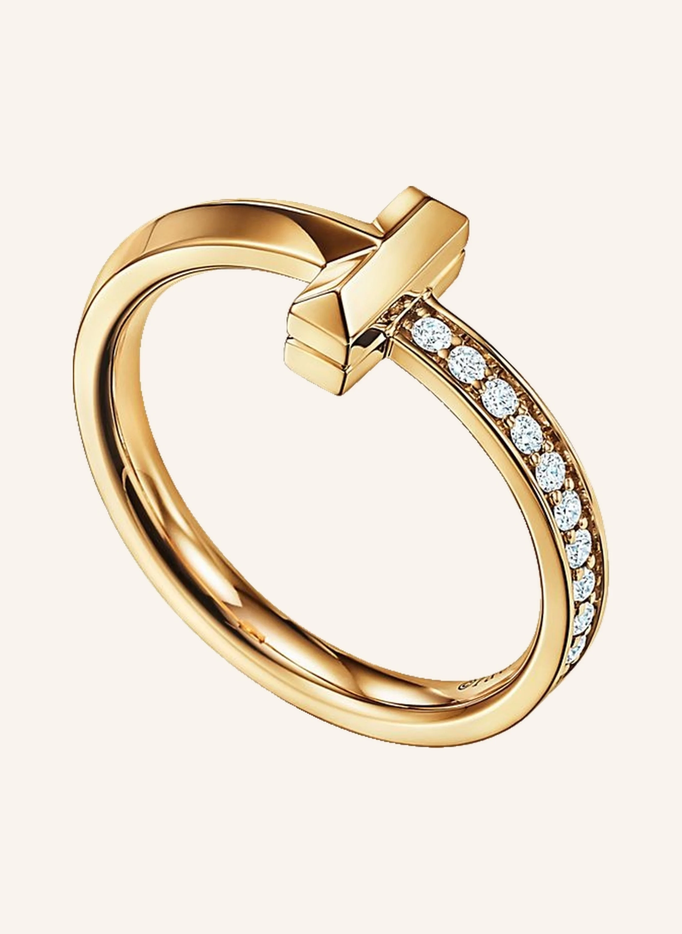 TIFFANY & Co. Tiffany T T One RING aus 18 Karat Gold mit Diamanten