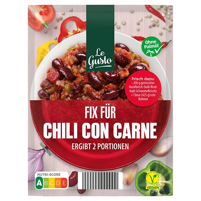 LE GUSTO Fix 34 g, Chili con Carne