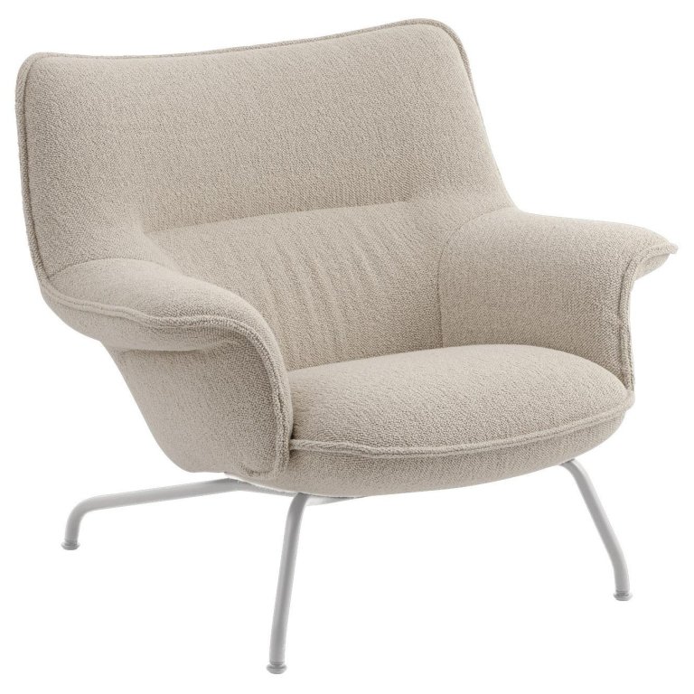 Muuto Doze fauteuil low met tube onderstel Tube Grey, Heart 7
