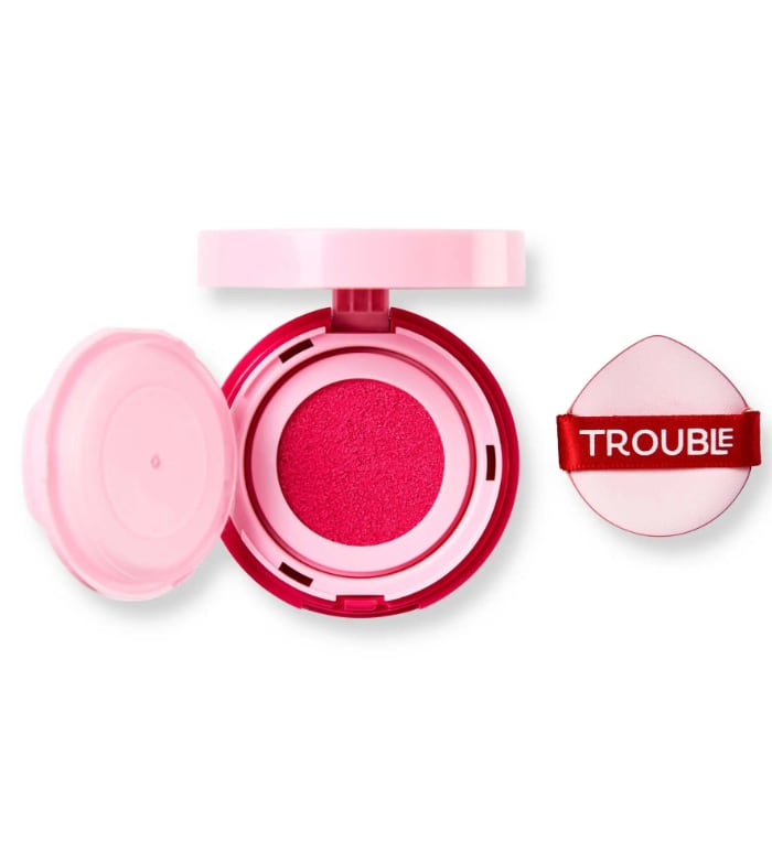 Trouble Maker - Blush Cushion Press Play - Non Stop Hot Pink