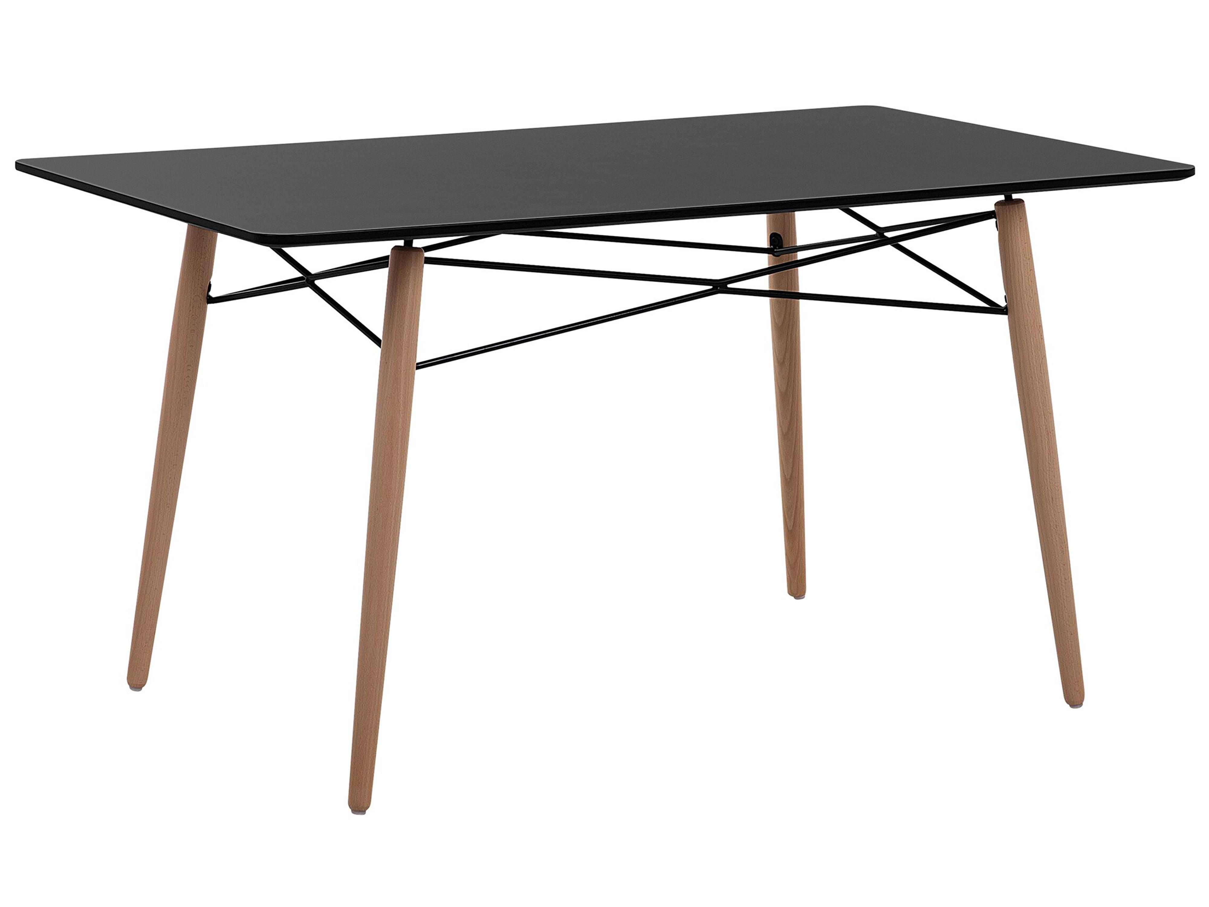 Eettafel BIONDI Zwart beukenhout 80 cm 140 cm