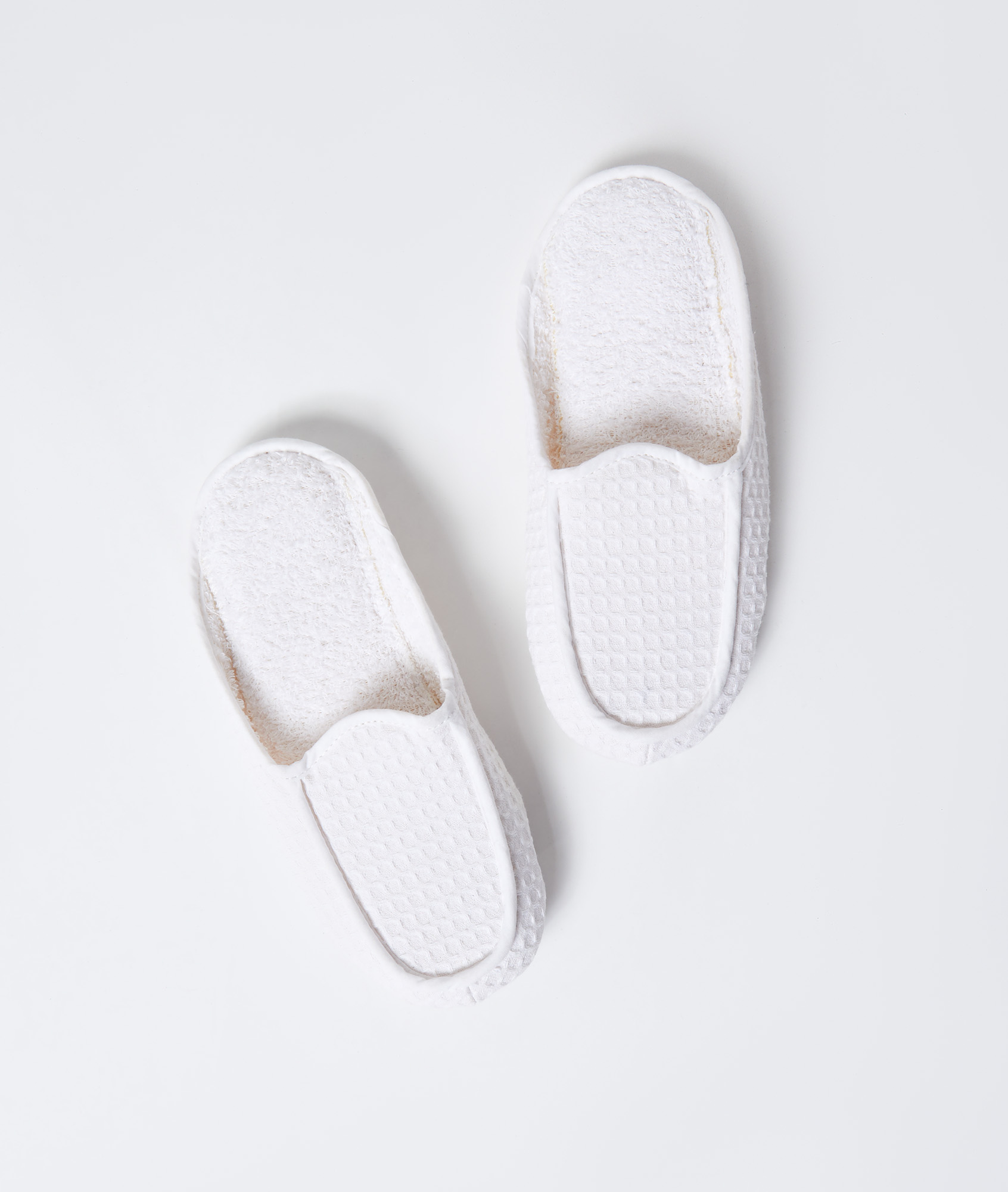 Chaussons mules maille nid d'abeille