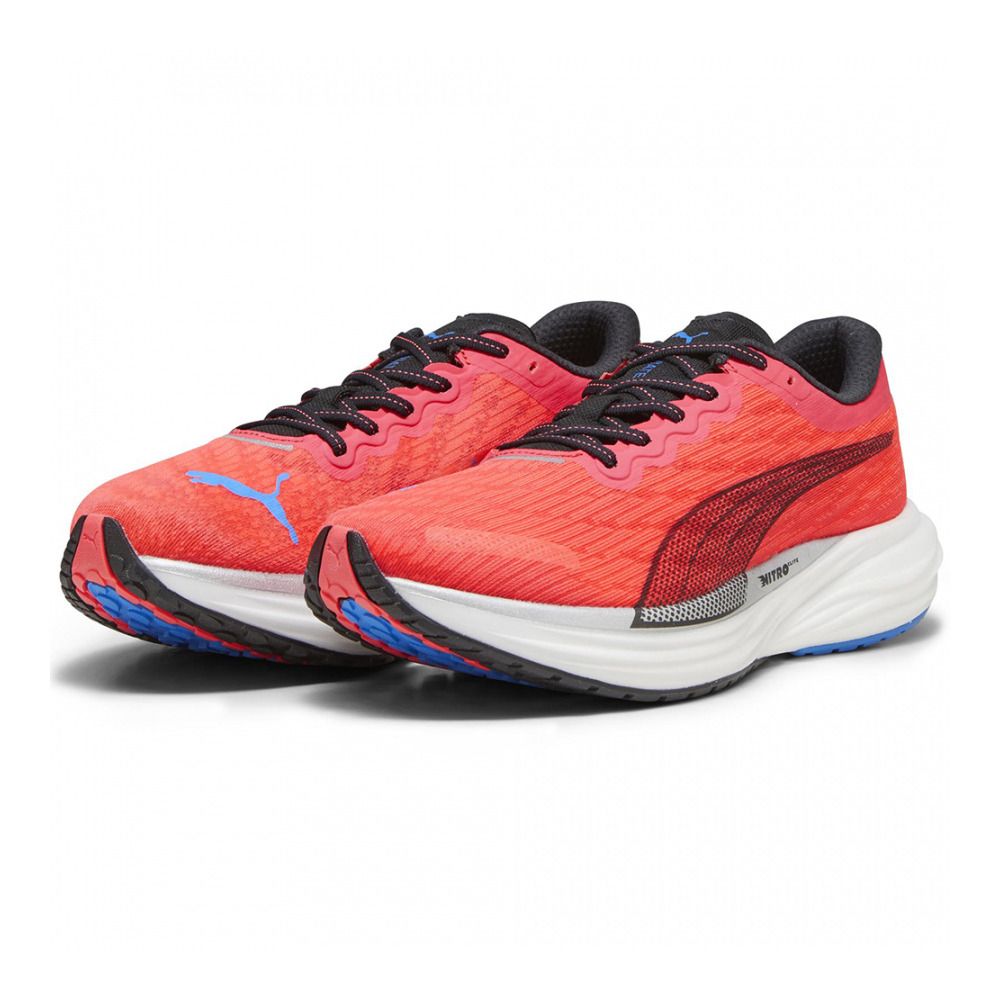 Puma DEVIATE NITRO 2 - Chaussures running Homme puma black/ultra blue/fire orchid