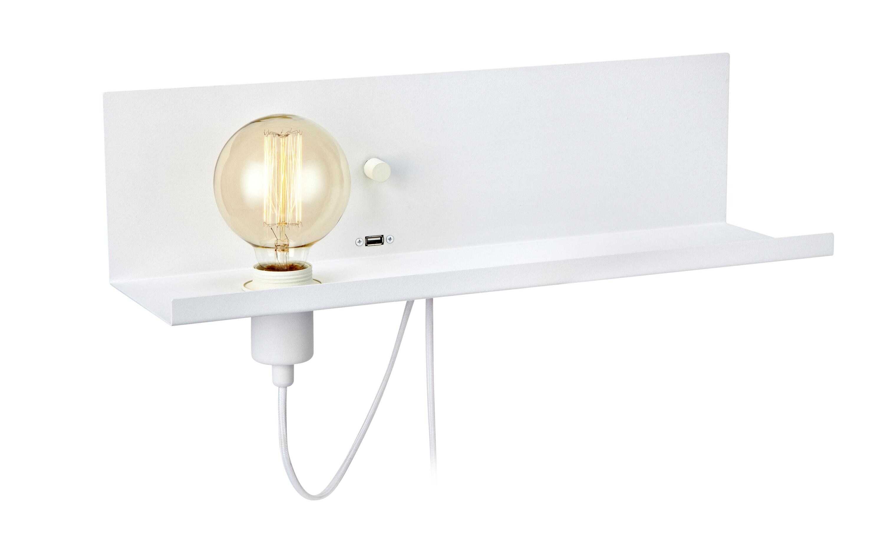 Wandleuchte Multi, E27, max. 60W, WeissNachtleuchte mit Ablagefläche