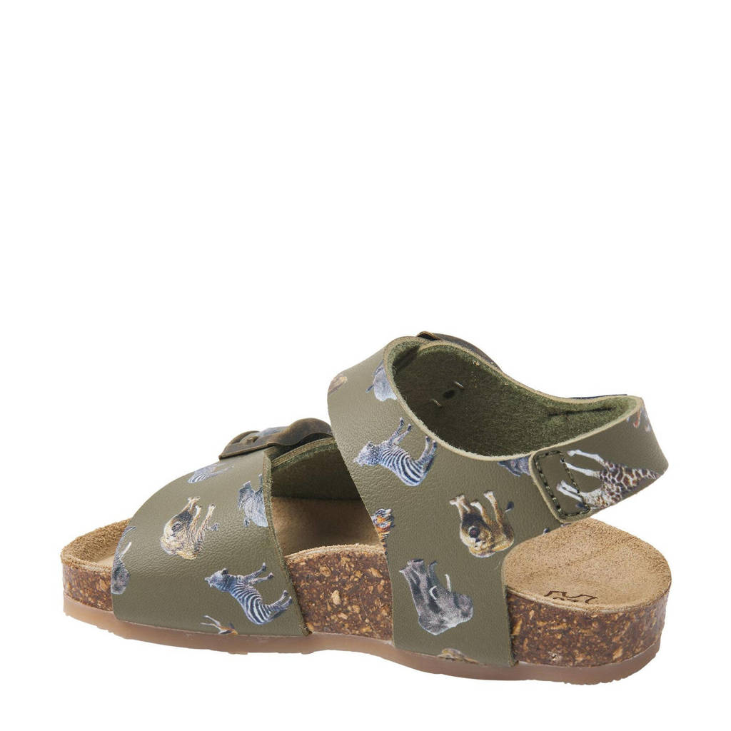 Kipling leren sandalen kaki