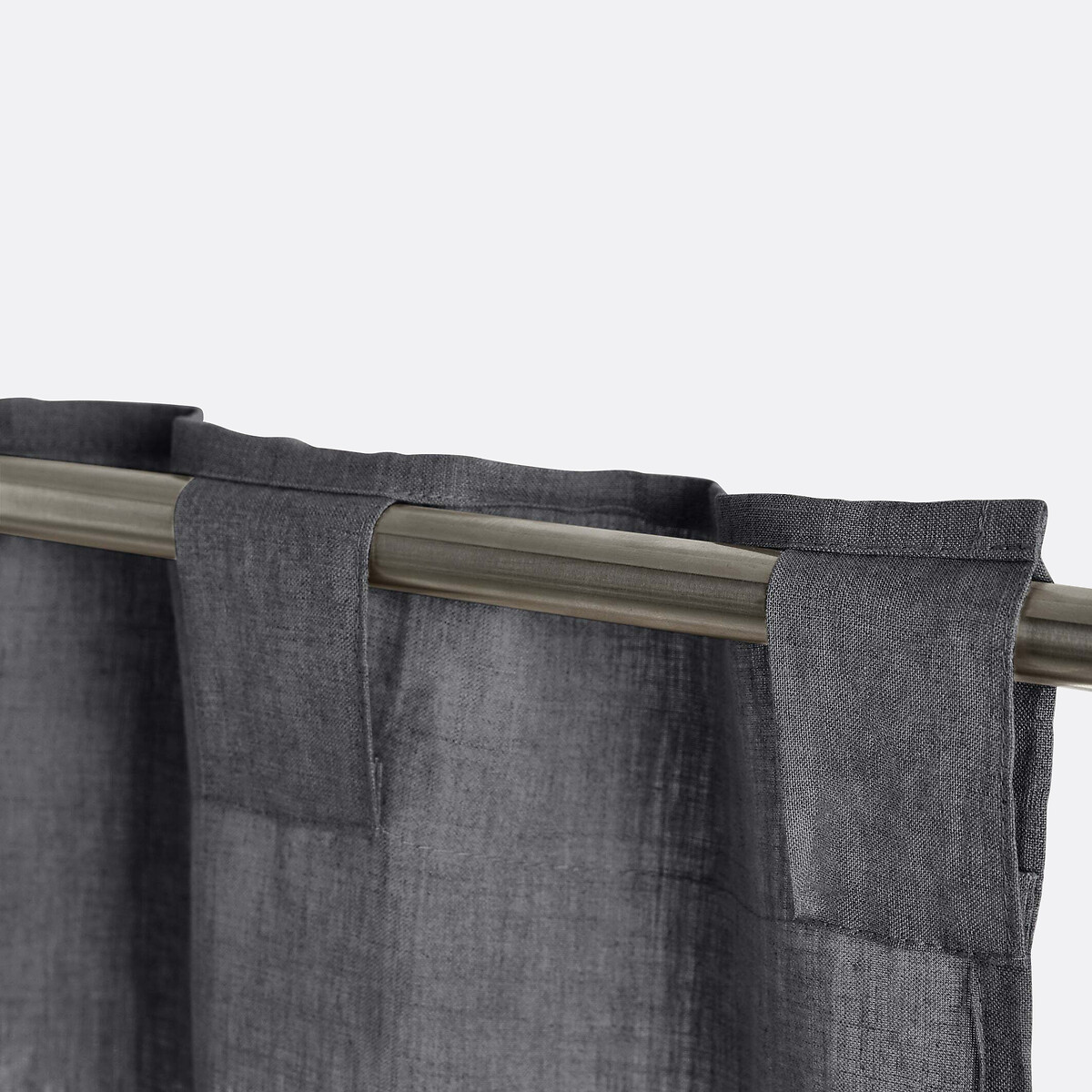 LA REDOUTE INTERIEURS<br>Cortina de linho lavado com laços ocultos, radiador, Onega