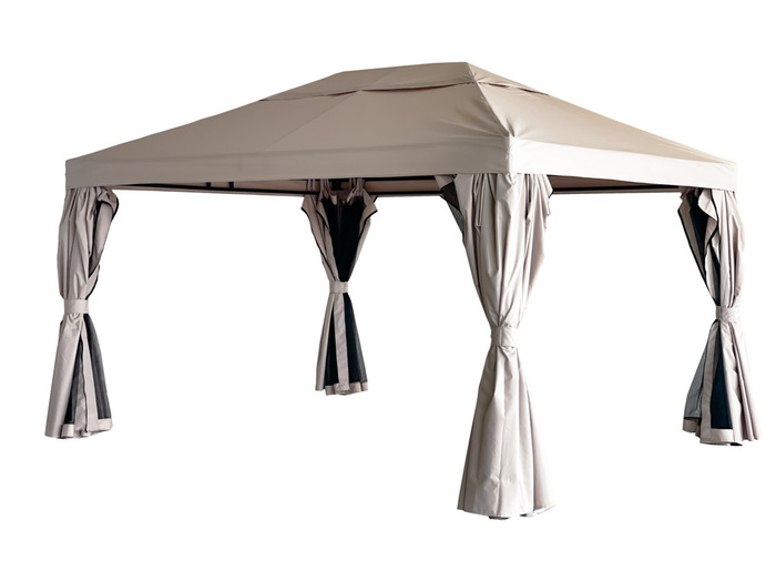 Luksus pavillon 3 x 4 m beige og sort