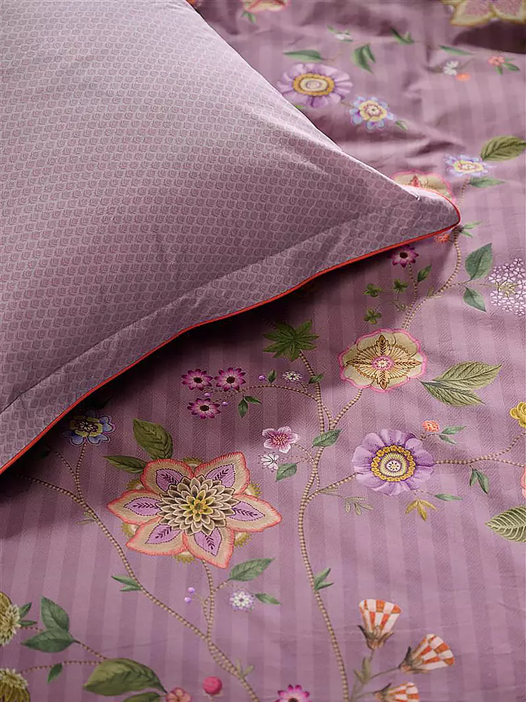 PIP STUDIO Perkal Bettwäsche FLORES BAILANDO 70x90cm/140x200cm Lila lila