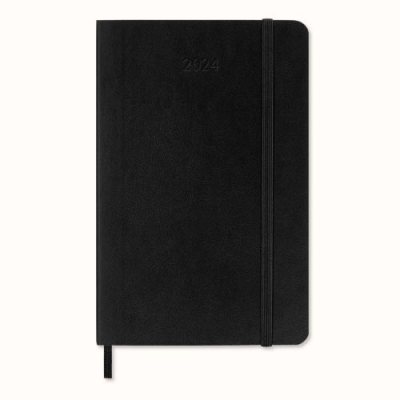 Black Pocket Daily Soft 12M Diary2024 (Diary)