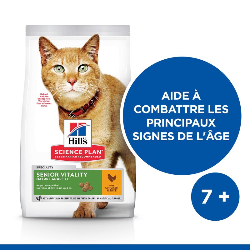 Hill's Science Plan Mature Adult Senior Vitality poulet, riz