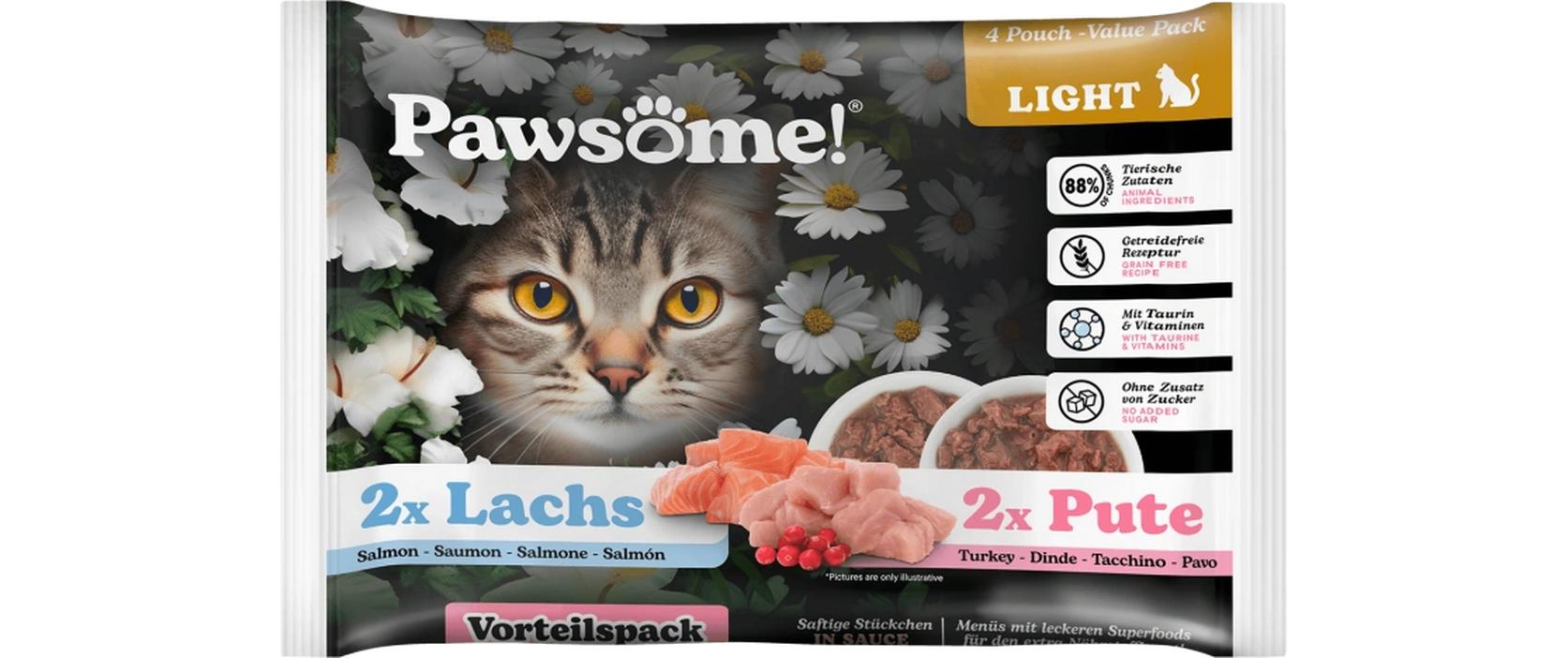 Cat Superfood Adult Light Pute/Lachs 4 x 85 gAlleinfuttermittel für ausgewachsene Katzen