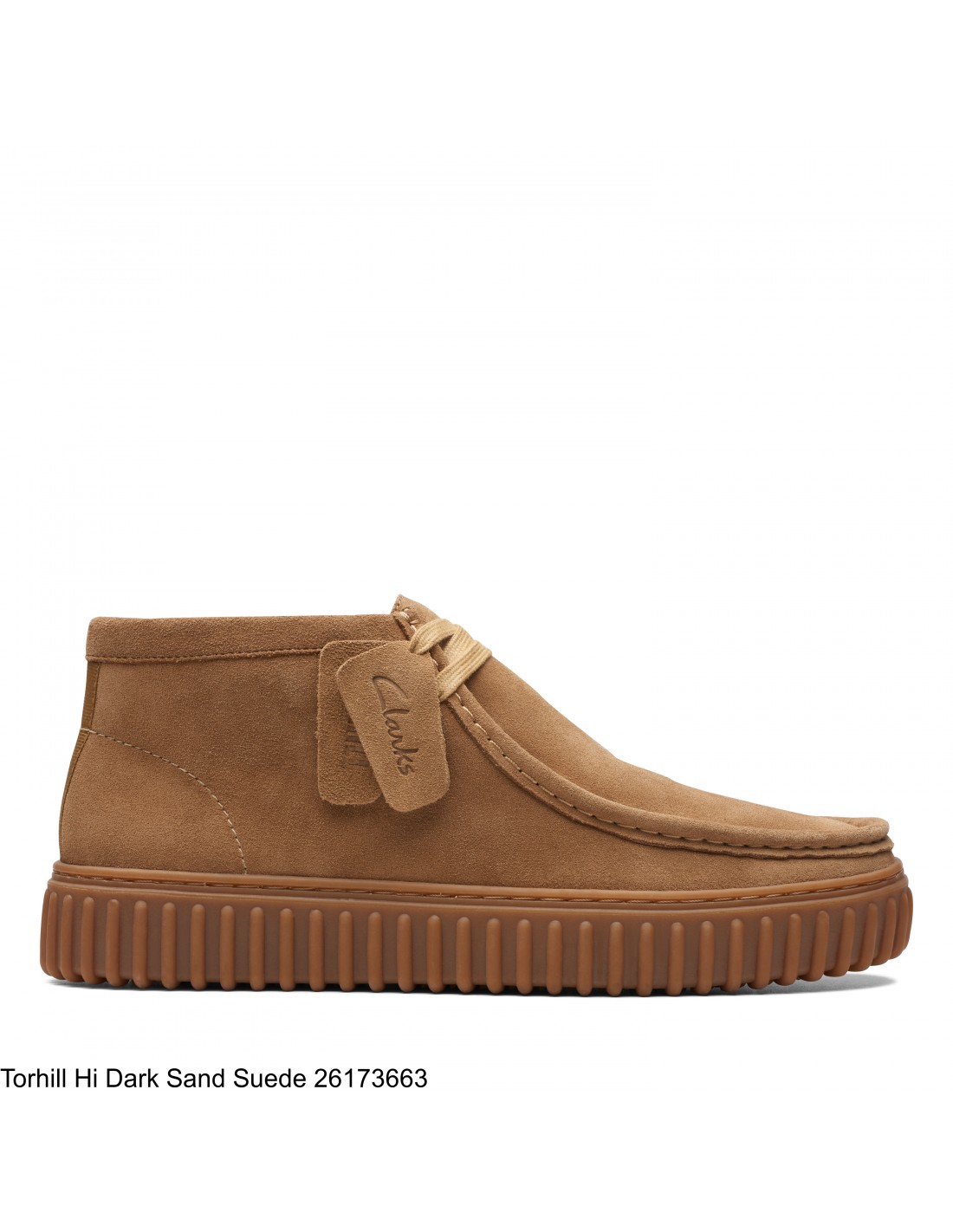 clarks Derbies Mixte torhill hi dark sand suede