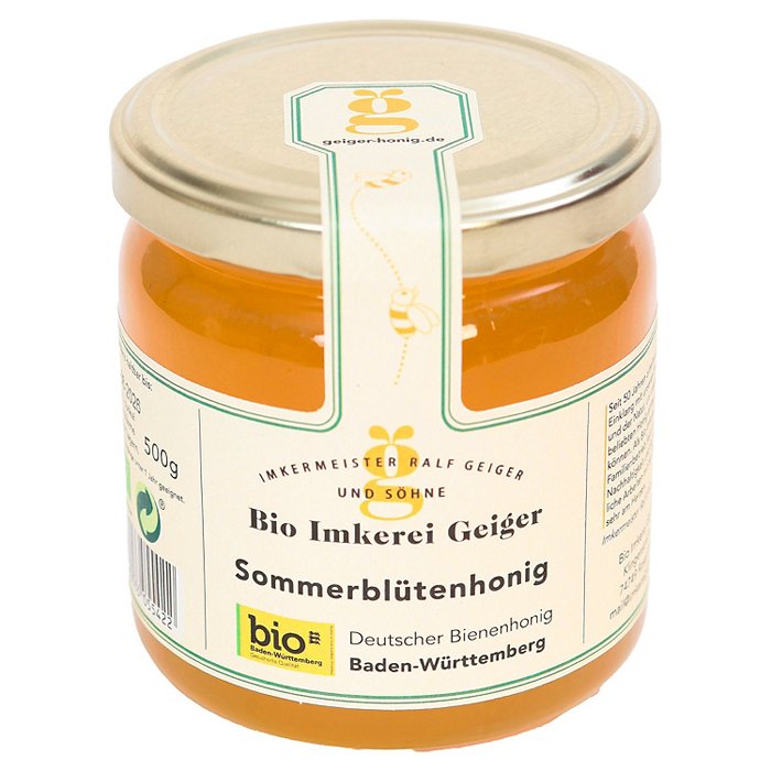 Bio-Blütenhonig 500 g, Sommerblüte