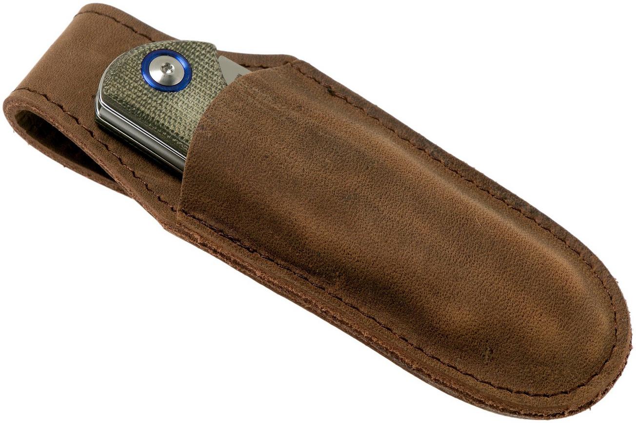 MKM Fara MY01-GC Green Micarta zakmes, Lucas Burnley design