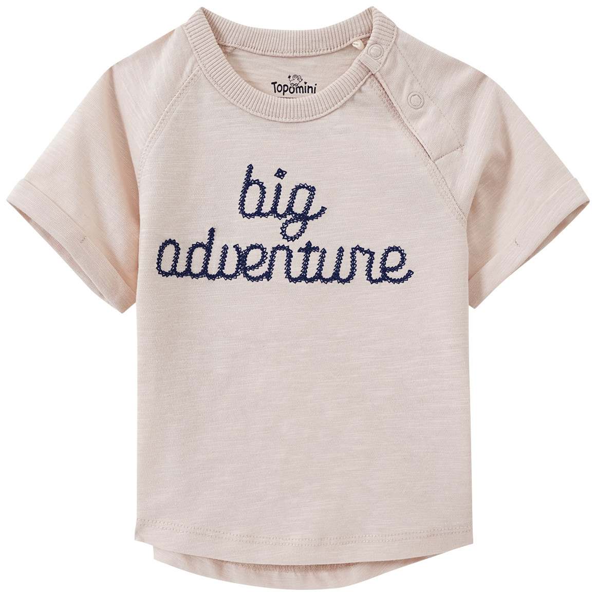 Topomini Baby T-Shirt mit Stickerei beige