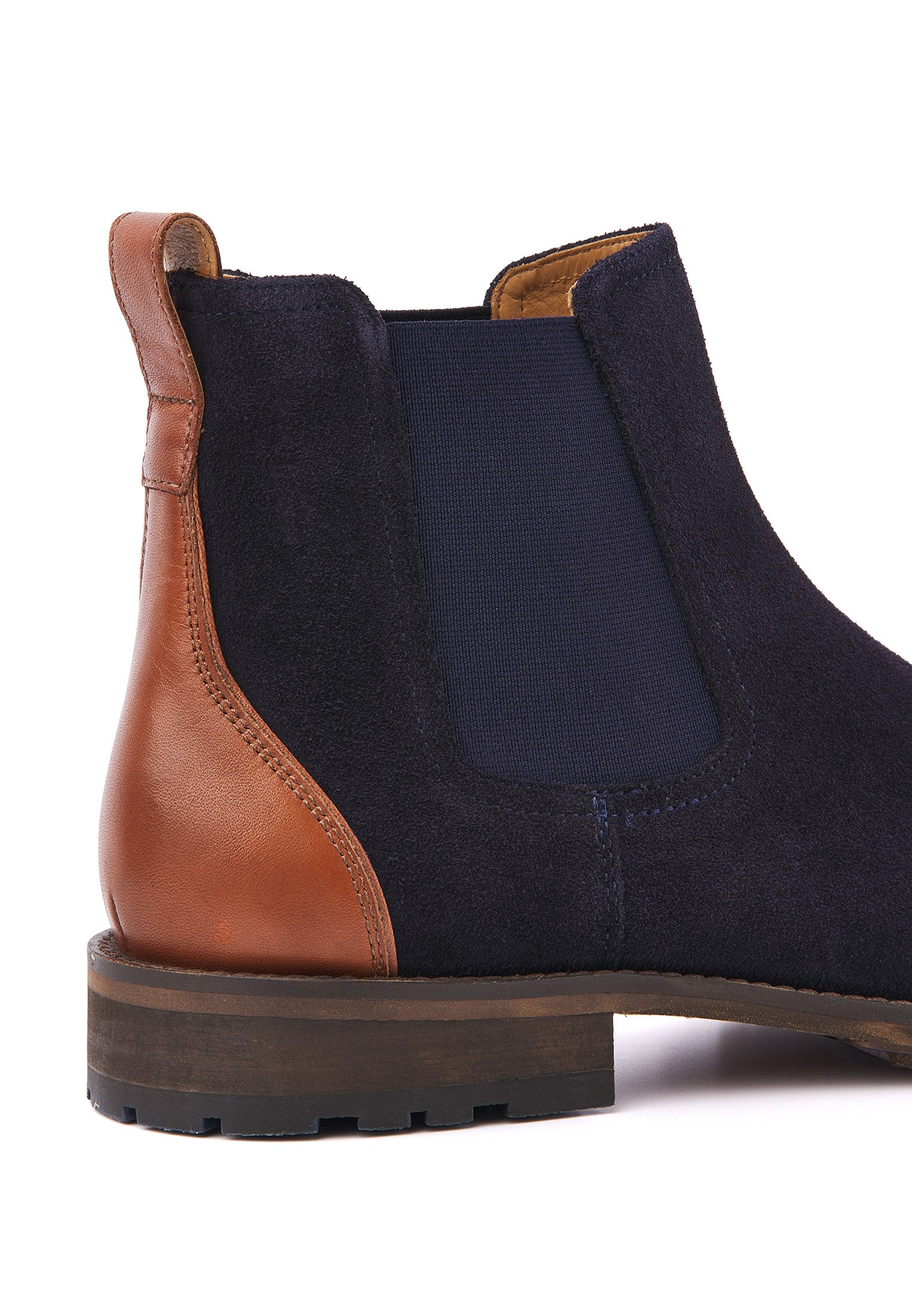 Navy blauw suède Montana chelsea boot
