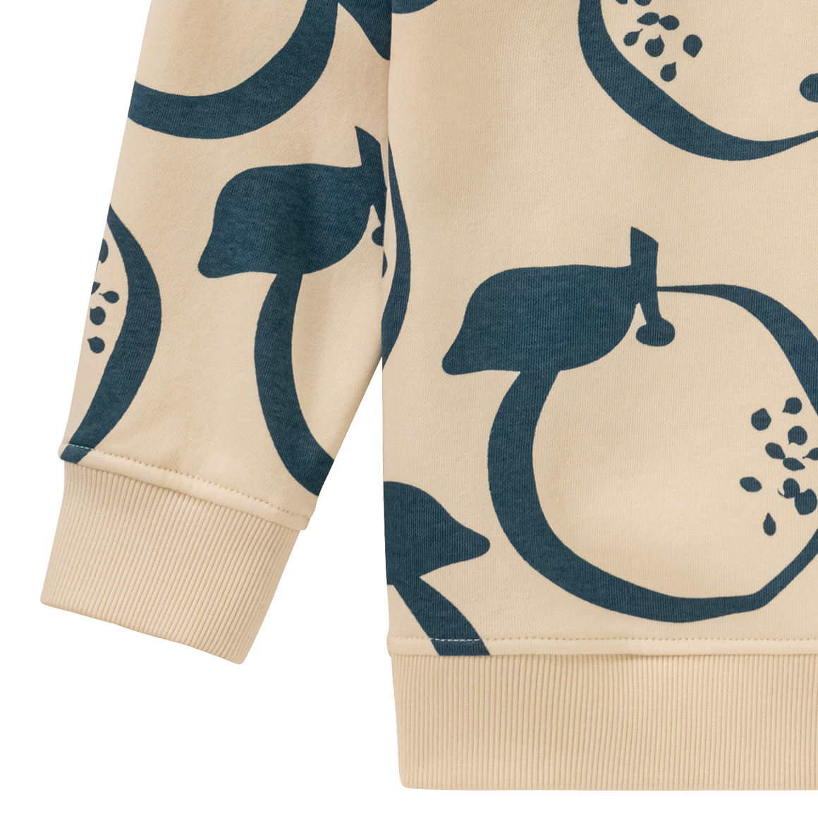 Jonas Nielsen Jungen Sweatshirt mit Orangen-Allover beige