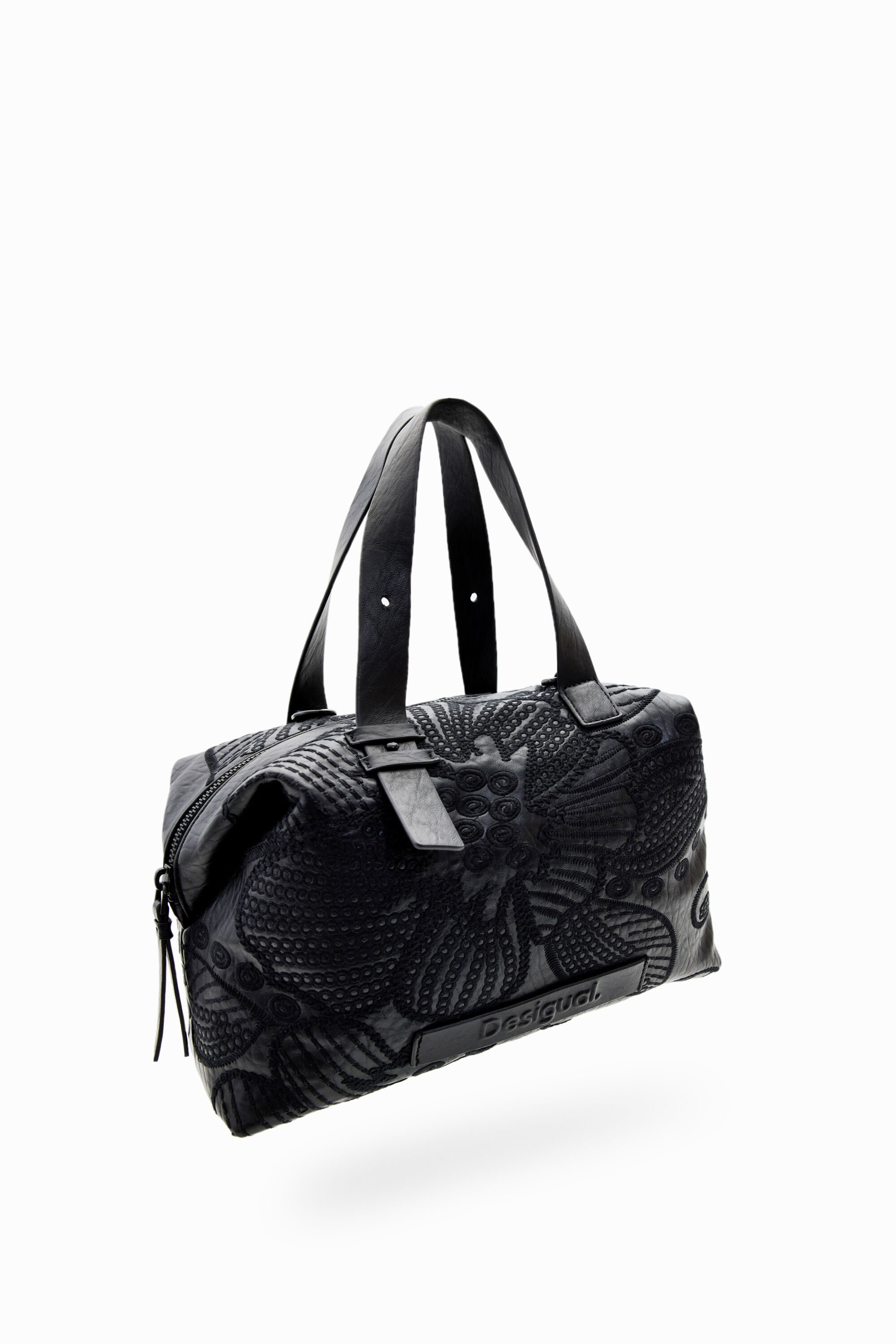 Sac moyen broderie fleurs