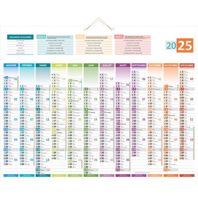 Calendrier bancaire année civile BOUCHUT 