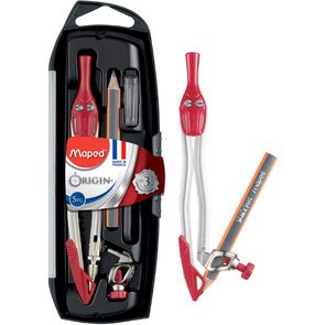 Boîte de compas, 5 pièces, assorti