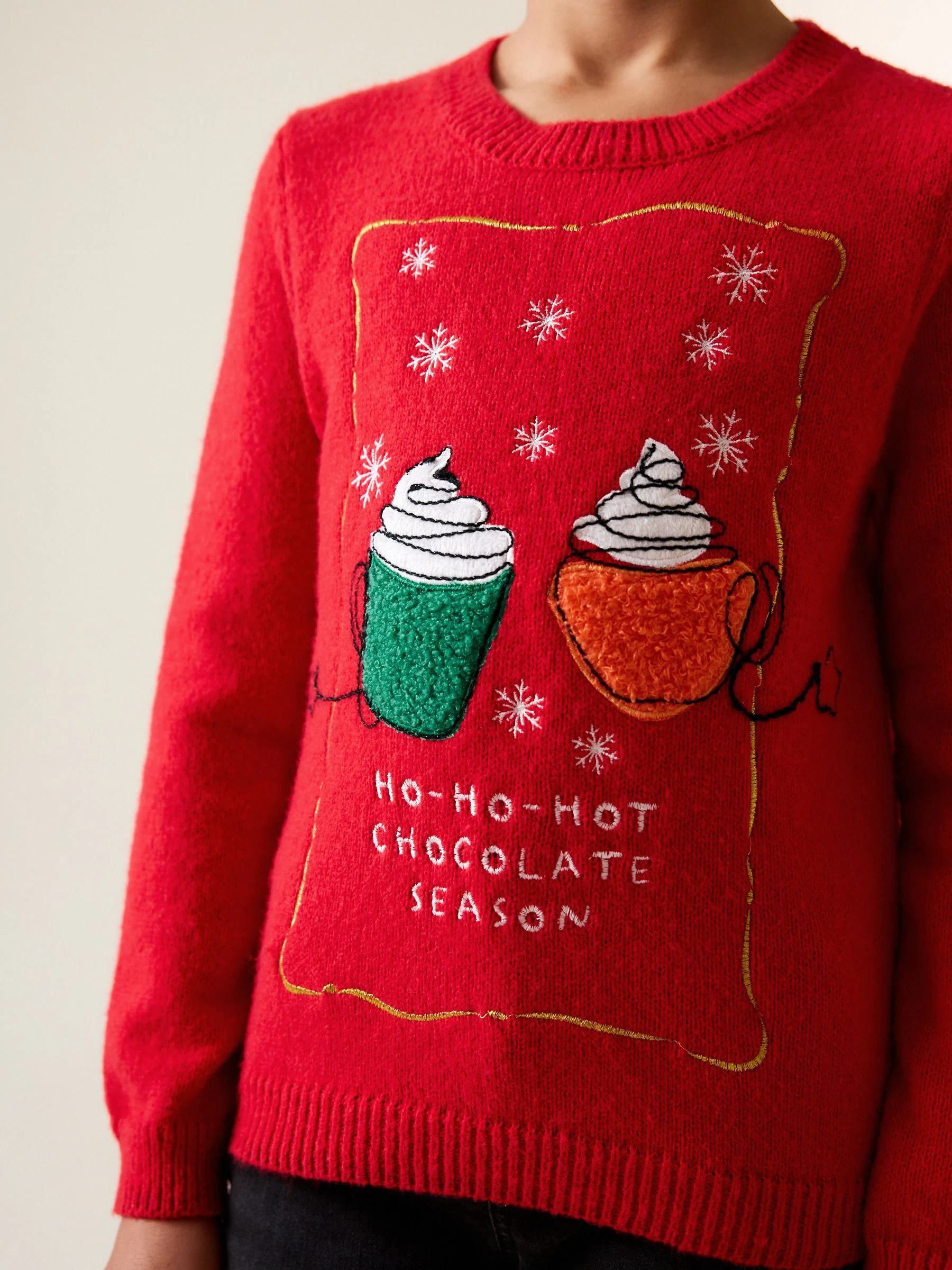 Lipsy Christmas Crew Neck Season Slogan Family Knitted Jumper (5-16yrs)