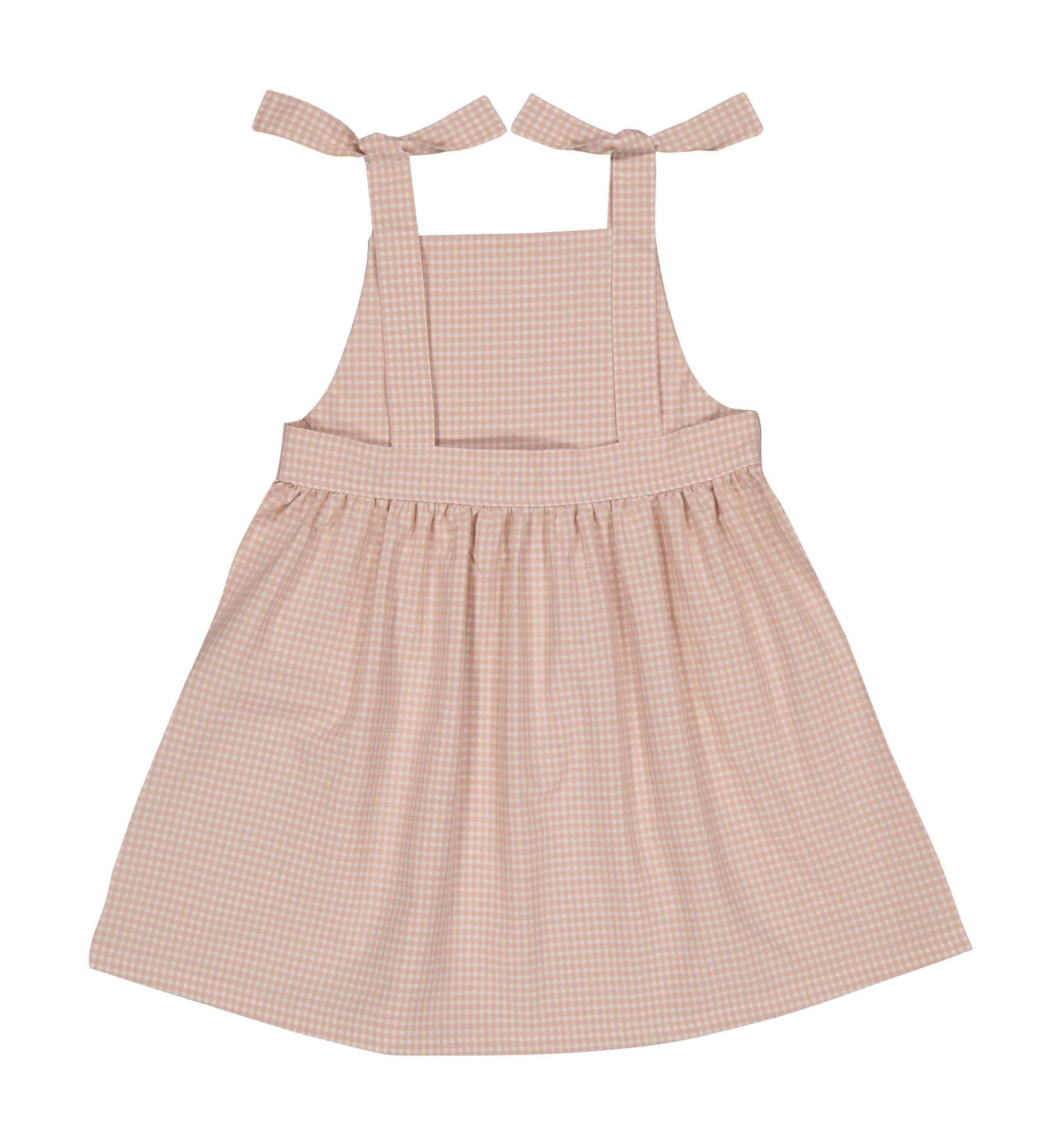 MARCELLE - Robe courte vichy en coton mélangé| Rose