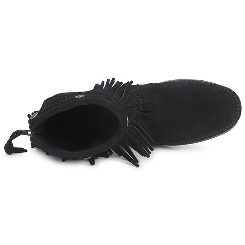 Minnetonka - HI TOP BACK ZIP BOOT - Noir