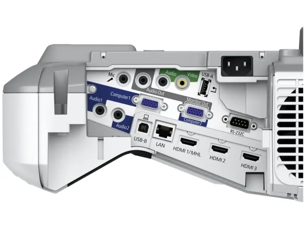 Epson EB-685W - 3LCD-projektor - 3500 lumen (hvid) - 3500 lumen (farve) - WXGA (1280 x 800) - 16:10 - 720p - LAN - grå, hvid