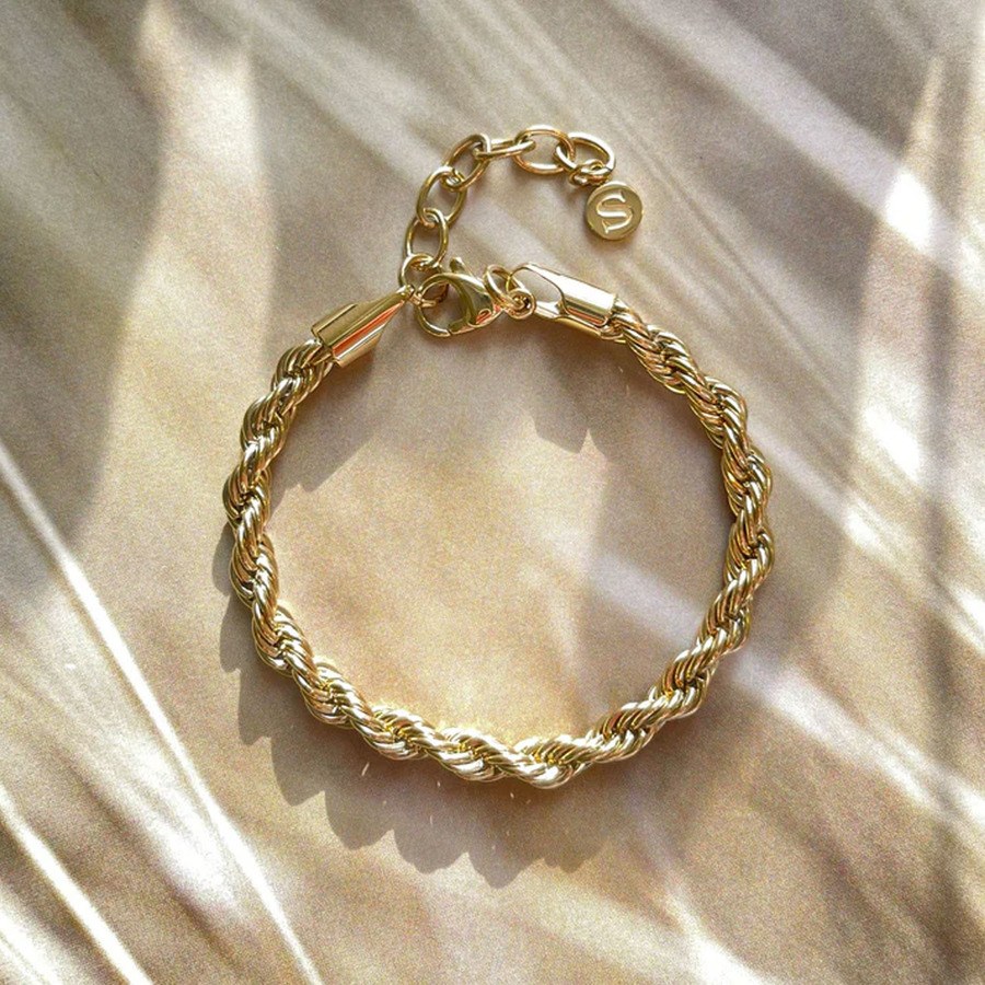 Sistie2ND Rope Bracelet Gold Plated 17cm