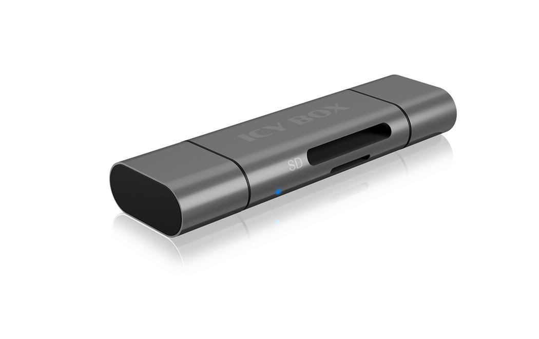 Card Reader Extern IB-CR201-C3Externer Kartenleser mit Multi-USB Anschluss