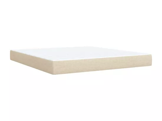 Sommier à lattes de lit avec matelas Crème 180x200 cm Tissu