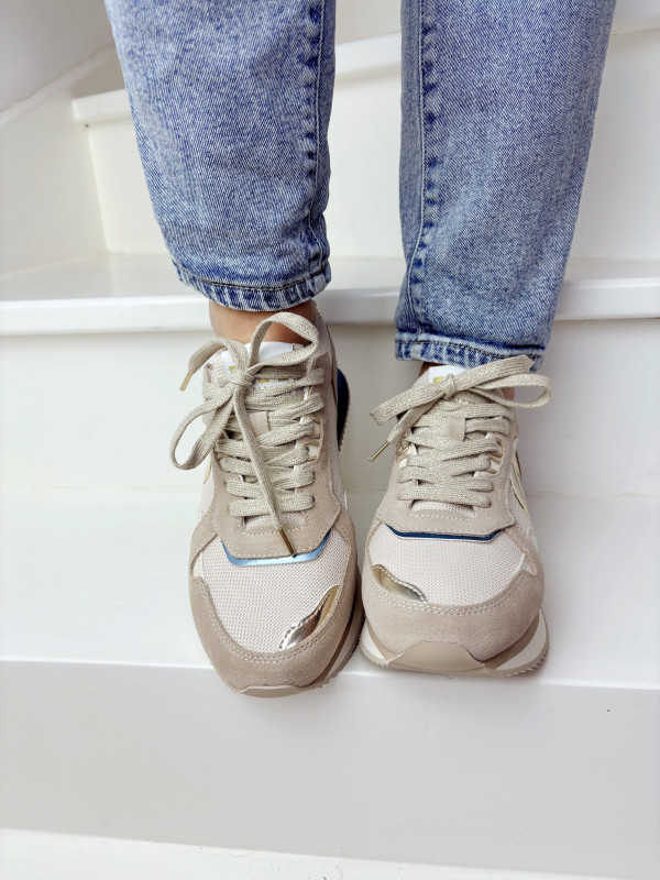 No Name - Sneakers MIA JOGGER Nude/Blue