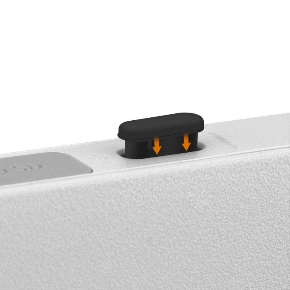 (3er Set) USB C Anti Staub Silikon Schutzstecker Anschlusskappen für Laptop / Notebook / Smartphones - Schwarz
