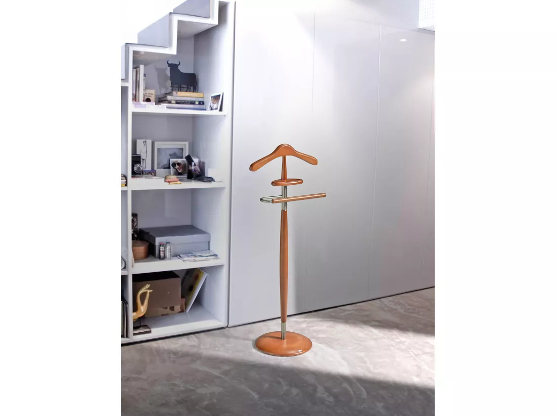 Valet de nuit - H110cm x L45cm x P32cm - hêtre massif - Genova