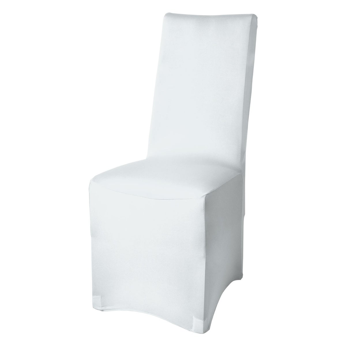 Beautissu Leona stoelhoes 95x45cm wit stretch banket (set van 4)