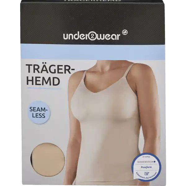 Lasercut Trägerhemd beige Gr. M