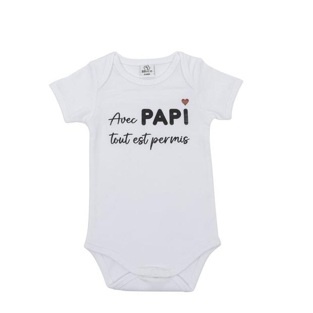 Body mc avec papi blanc 12 mois - BB&CO