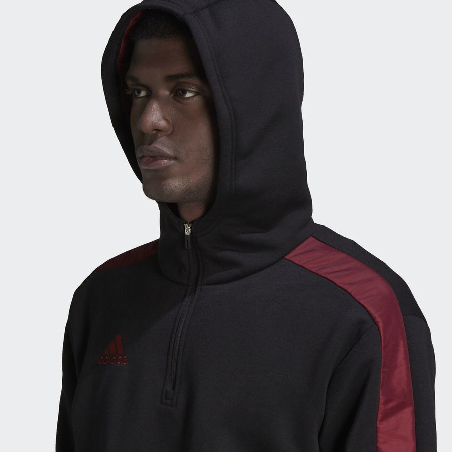 adidas Sweat à Capuche Tiro - Noir/Rouge
