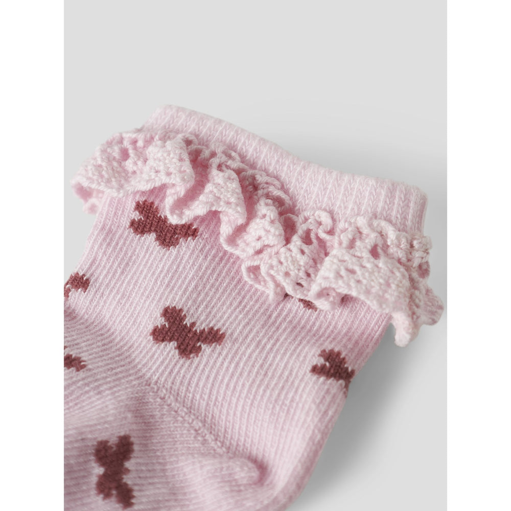 Køb Name It Cradle Pink Nbffutterfly Strømper