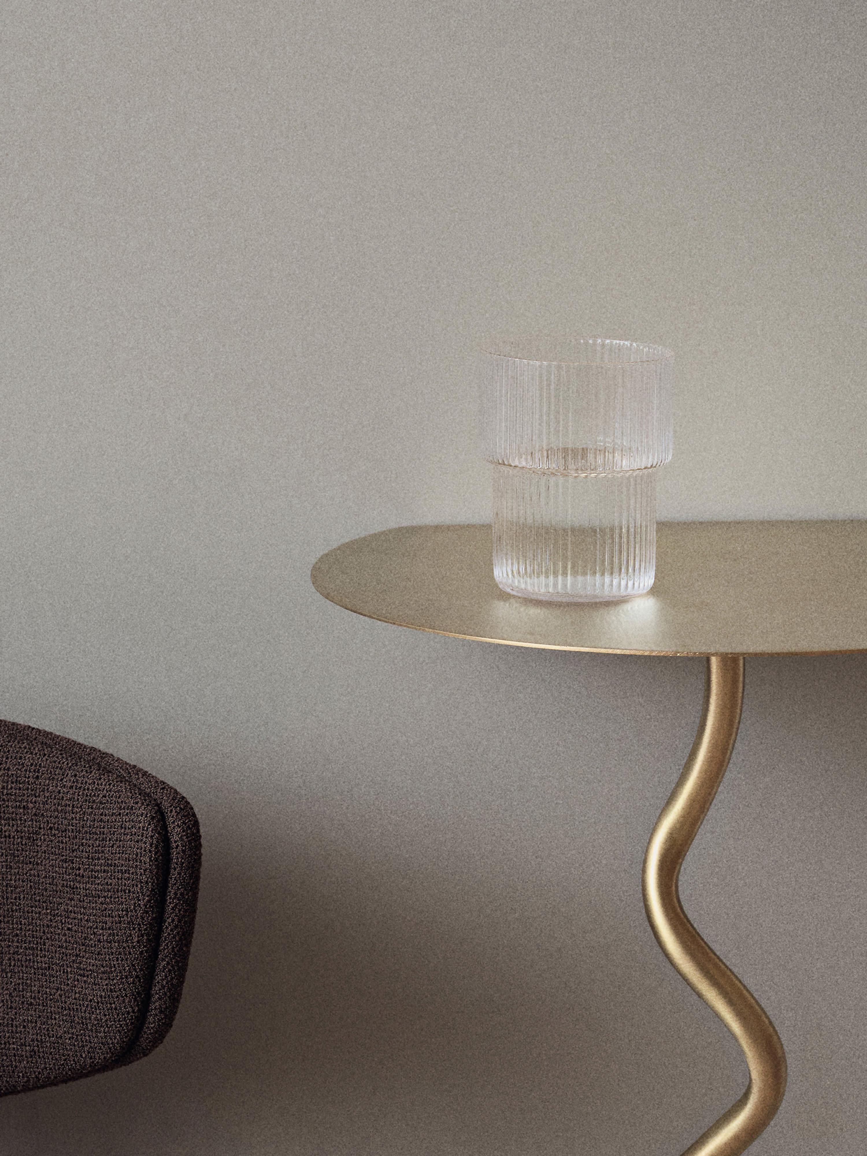 Mondgeblazen tumblers Ripple met groefreliëf, 4-delig