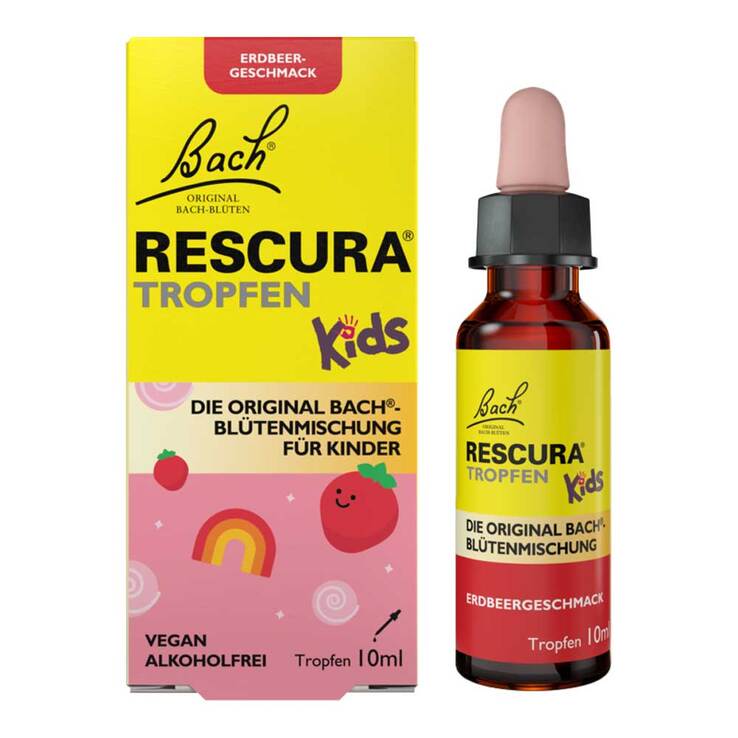 Bachblüten Original Rescura Kids Tropfen Erdbeer alkoholfrei, 10 ml