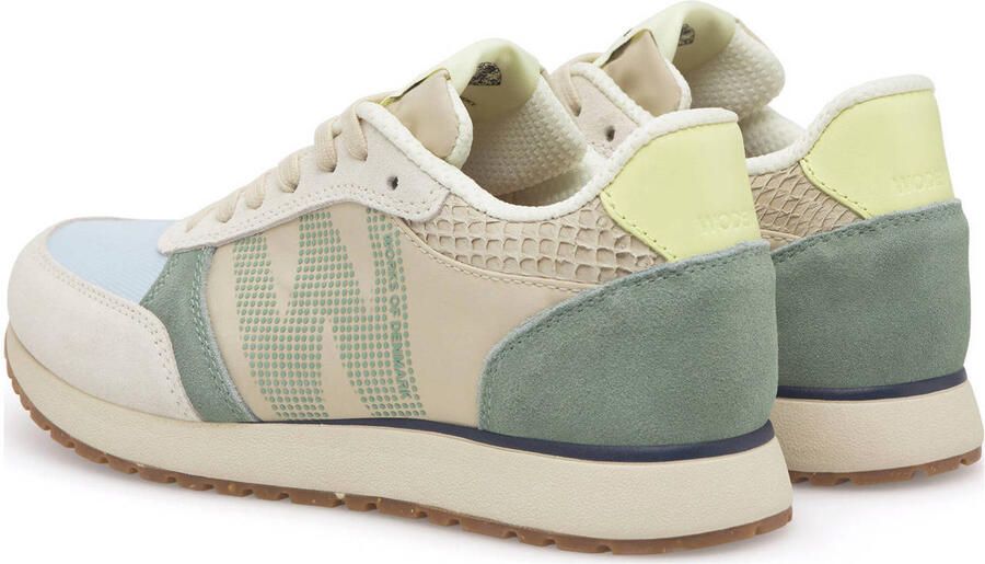 Woden Ronja Sneakers groen Leer Dames