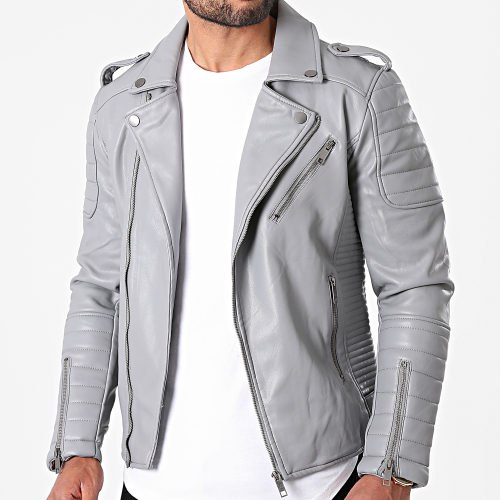 Veste Biker Gris