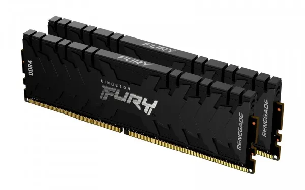 Kingston FURY Renegade - DDR4 - sæt - 16 GB: 2 x 8 GB - DIMM 288-PIN - 5333 MHz / PC4-42600 - CL20 - 1.6 V - ikke bufferet - ikke-ECC - sort