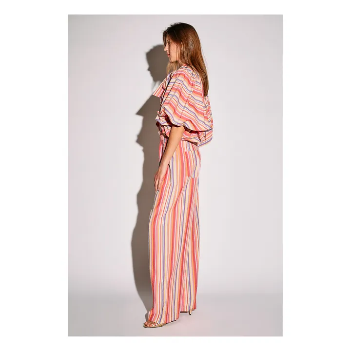 The Label Edition Pantalon Maeva | Rouge framboise